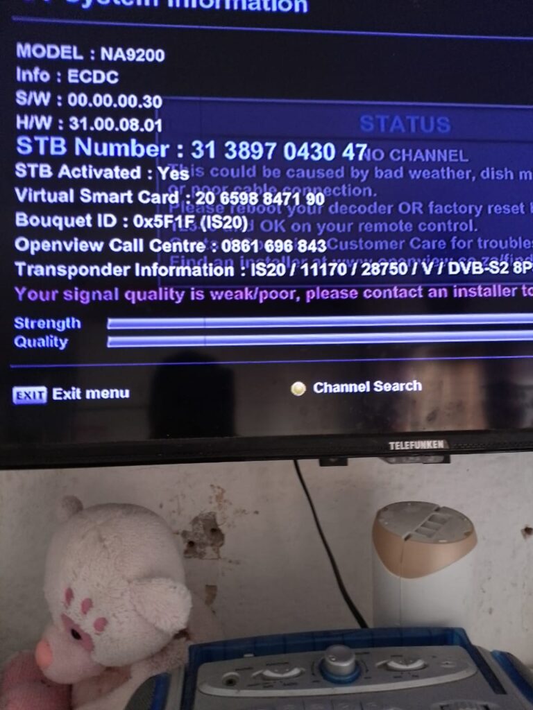 dstv decoder setup and configuration
